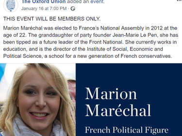 Dopo Grillo all'Oxford Union approda Marion Le Pen foto 2