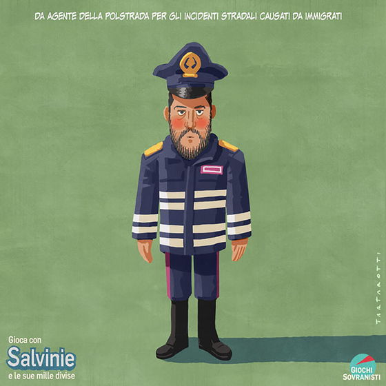 «Salvini e i suoi accessori»: le illustrazioni satiriche di Stefano Tartarotti foto 9