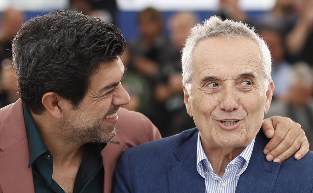 Il regista Marco Bellocchio, a destra, e l'attore Pierfrancesco Favino durante il photocall per 'Il Traditore (The Traitor) al 72esimo Festival di Cannes Film, Francia, 24 maggio 2019. Epa/Guillaume Horcajuelo