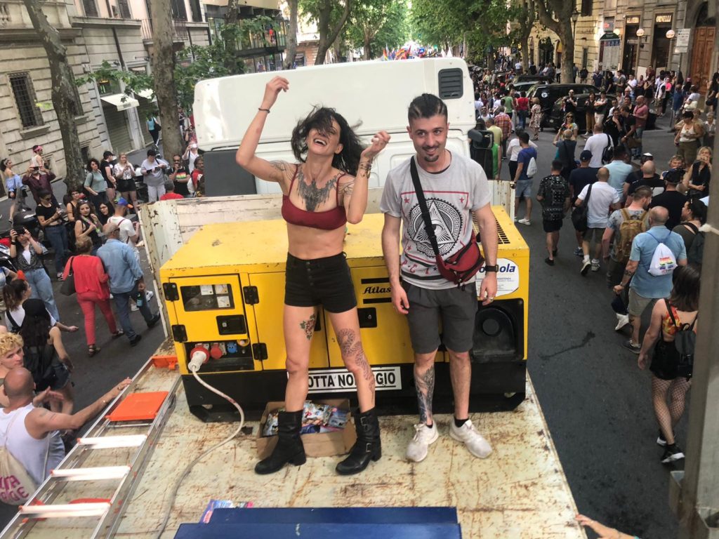 Asia Argento al Pride di Roma