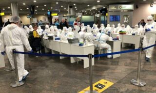 Un'area dell'aeroporto Sheremetyevo di Mosca Un'area dell'aeroporto Sheremetyevo di Mosca
