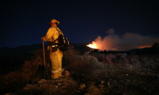 Thousands evacuated as Apple Fire burns east of Los Angeles Cherry Valley, Los Angeles