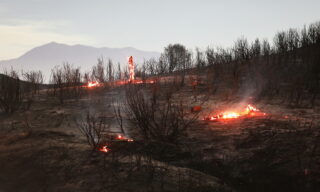 Thousands evacuated as Apple Fire burns east of Los Angeles Cherry Valley, Los Angeles