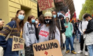 Il corteo degli studenti a Torino La protesta degli studenti a Torino