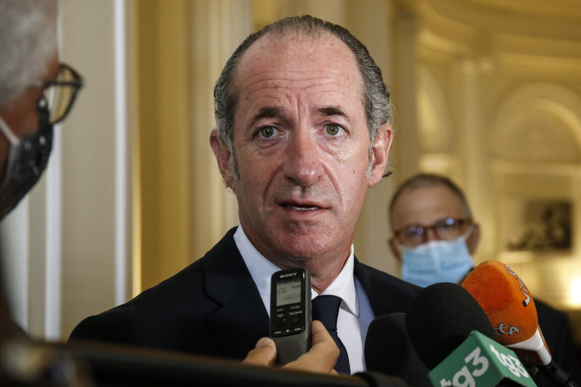 Il presidente della regione Veneto, Luca Zaia