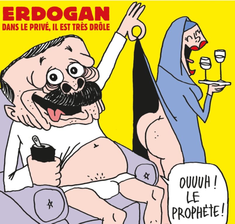 La vignetta di Charlie Hebdo con Erdogan in mutande, la Turchia apre un'indagine. Il presidente turco: «La ignoro, ma Macron rivuole le Crociate» - Open