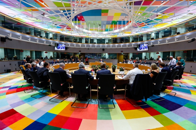 Una riunione del Consiglio UE