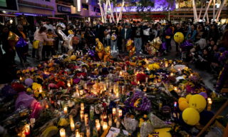 Memorial for late Los Angeles Lakers basketball player Kobe Bryant Memorial for late Los Angeles Lakers basketball player Kobe Bryant