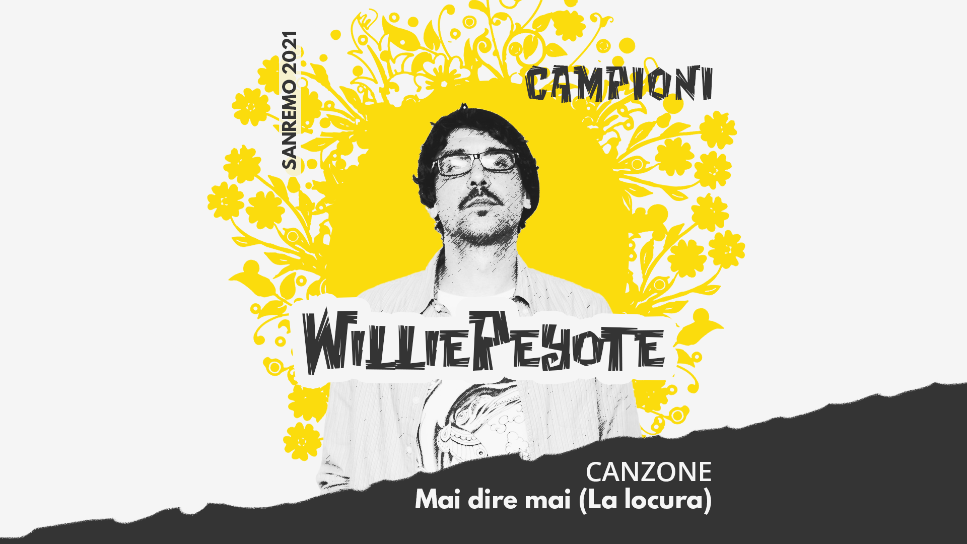 Sanremo 2021, Willie Peyote – Mai dire mai (La locura) Sanremo 2021, Willie Peyote – Mai dire mai (La locura)