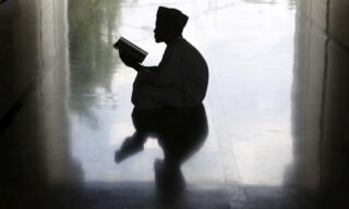 Reading quran during the Ramadhan day epa09132052 A child reads and memorizes the Koran during Ramadan at a mosque in Banda Aceh, Indonesia, 13 April 2021. Muslims around the world celebrate the holy month of Ramadan by praying during the night time and abstaining from eating, drinking, and sexual acts during the period between sunrise and sunset. Ramadan is the ninth month in the Islamic calendar and it is believed that the revelation of the first verse in Koran was during its last 12 nights EPA/HOTLI SIMANJUNTAK
