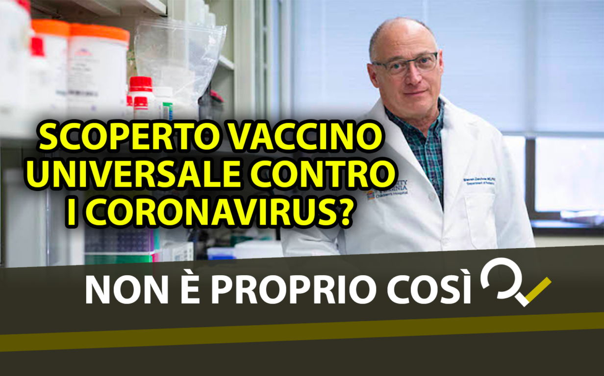 No, nessuno ha realizzato un vaccino universale contro i Coronavirus