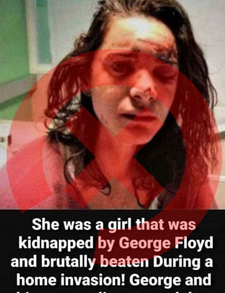 Dettaglio meme bufala George Floyd Hernandez