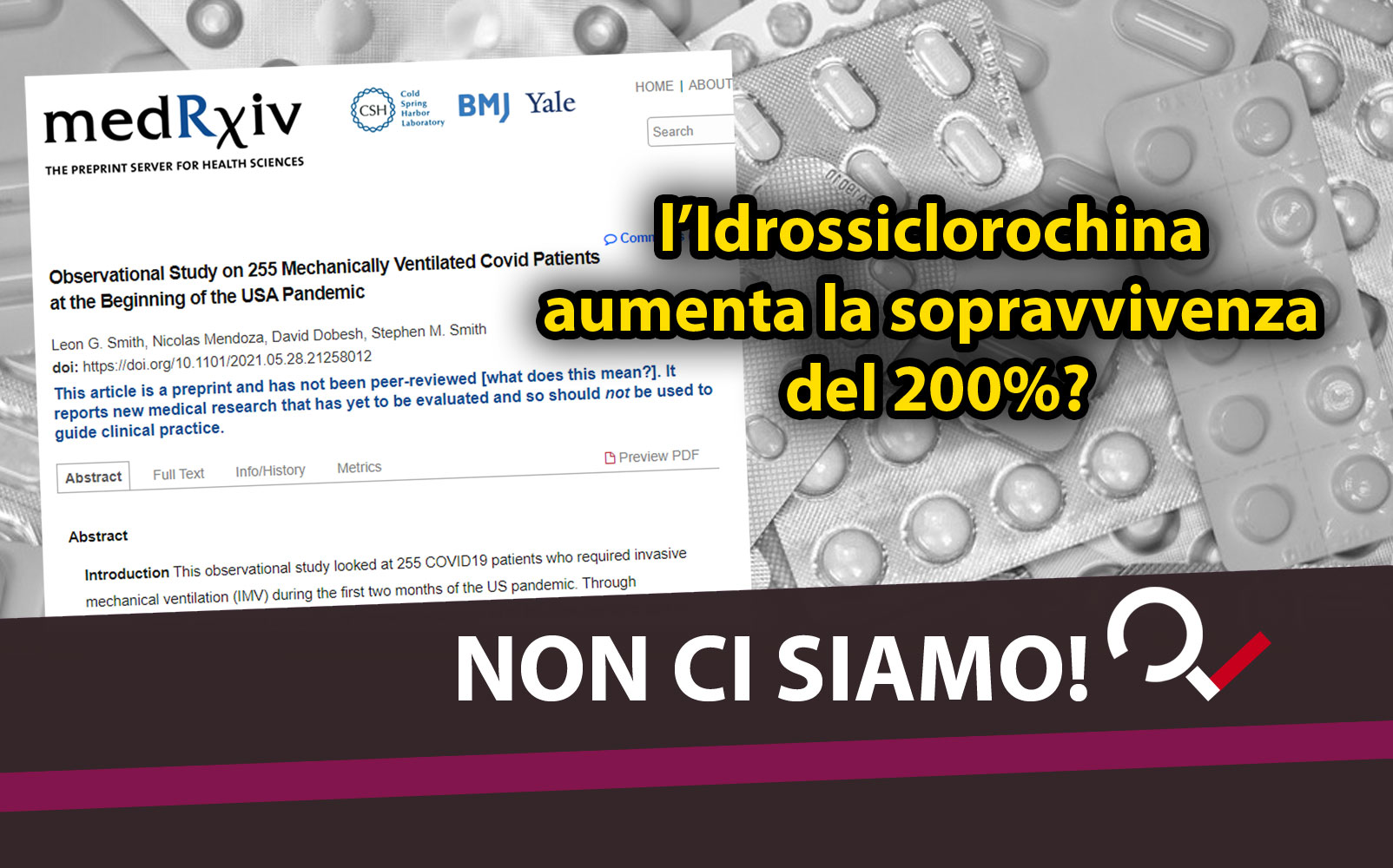 Uno studio dimostra che l’idrossiclorochina aumenta la sopravvivenza del 200%? Assolutamente no Uno studio dimostra che l’idrossiclorochina aumenta la sopravvivenza del 200%? Assolutamente no