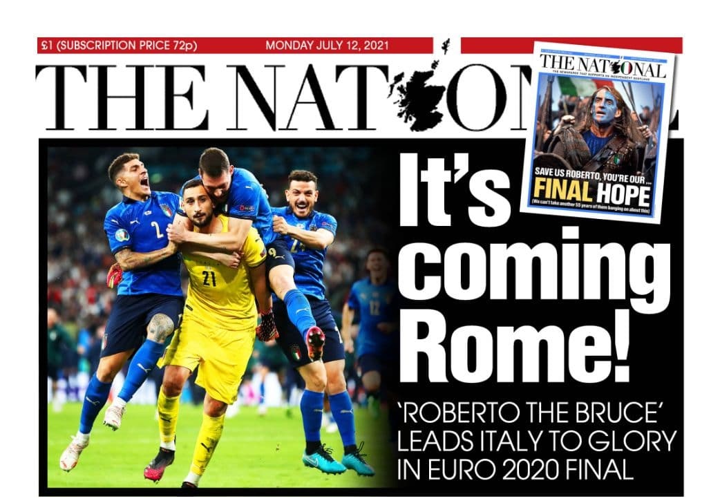 It's coming Rome»: così gli scozzesi prendono in giro l'Inghilterra e  festeggiano gli Azzurri - Open